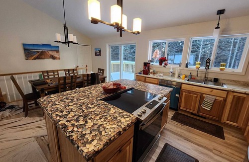 Frankfort House | Crystal Lake Getaway New Spatious walkout ranch. a Mile to Frankfort Mi Beaches