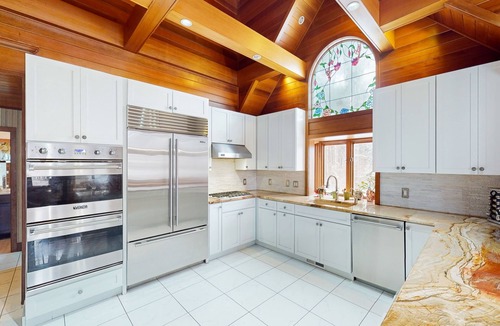 Metamora House | Custom dog-friendly home with private swimming area, fireplace, gym, grill, deck