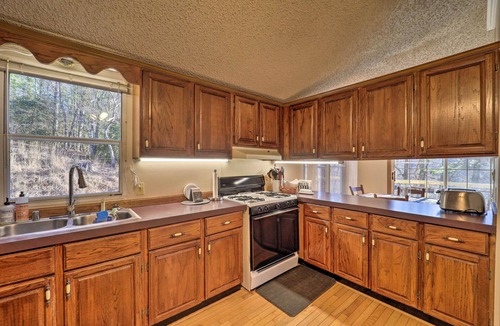 Spruce Pine House | Deck + 2 Fire Pits: Riverfront Spruce Pine Rental!