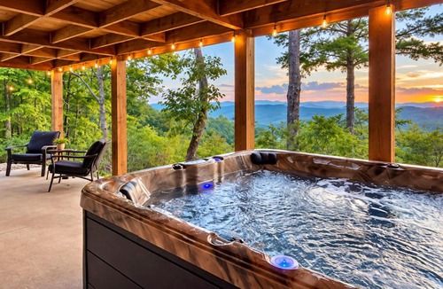 Mineral Bluff House | Deck, Panoramic Views: Serene Mineral Bluff Cabin!