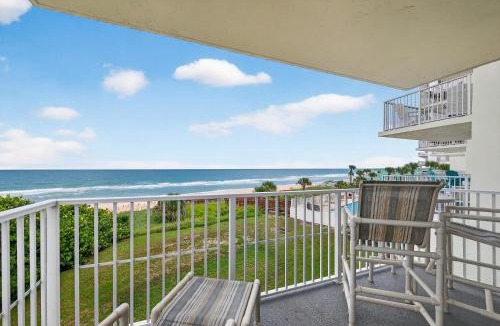 Seawinds Condo Apartment | Direct oceanfront 2/2 corner condo with large balcony, heated pool, and garage parking