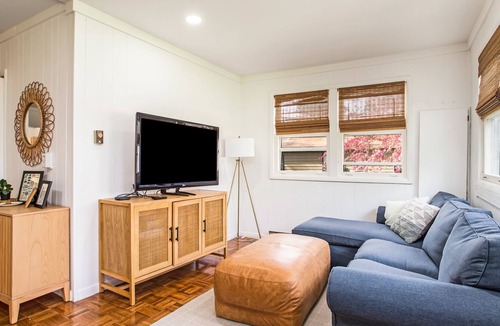 Lake Michigan Beach Cottage | Dog-friendly cottage with a large yard, firepit, grill, & wood-burning fireplace