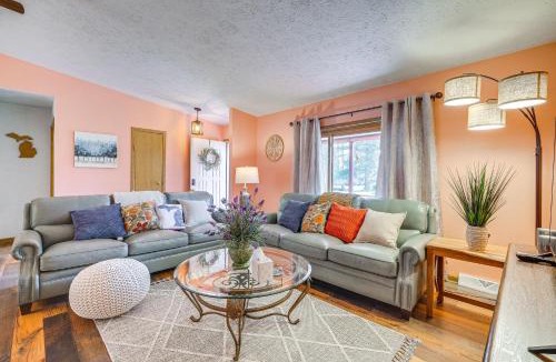 Central Lake House | Dog-Friendly Michigan Home w/Deck & Fire Pit!