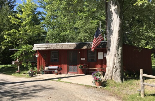 Grawn Cabin | Ellis Lake Resort - Spruce Log Cabin-Interlochen/Traverse City