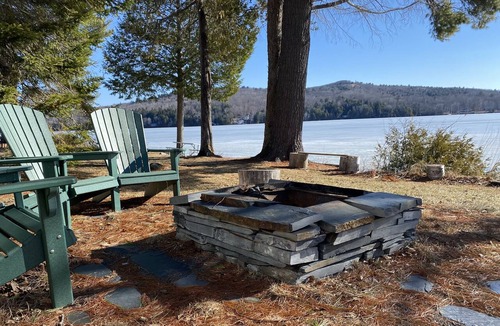 Embden Cabin | Embden Pond Waterfront Cottage- Fire Pit & Fall Views, 3 BR Sleeps 6
