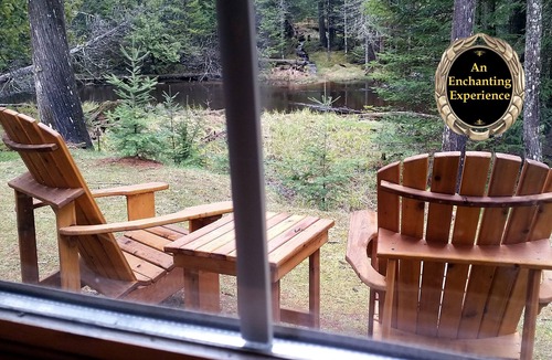 Grayling Cabin | Gold Fox Lodge - Romantic Riverfront Log Cabin - A Piece of Michigan History!