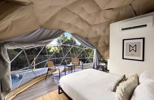 Oatmeal Cabin | Gorgeous Glamping Dome near Marble Falls for Couples Getaways, Texas