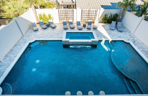Miramar Beach House | Gulf View Home with Private Pool, LSV, Peloton and Pool Table | 75ft to Beach.