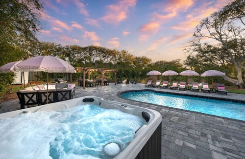Vilano Beach House | Huge Backyard, EPIC Game Room, Heated Pool, Beach, Hot Tub, Fire Pit, Sleeps 24