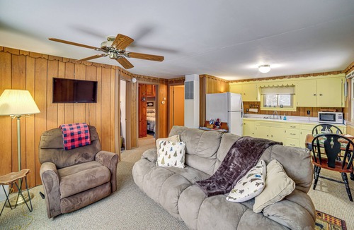 Steuben Cabin | Ice Fish & Snowmobile: Riverfront Manistique Cabin