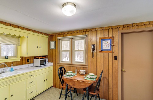 Steuben Cabin | Ice Fish & Snowmobile: Riverfront Manistique Cabin
