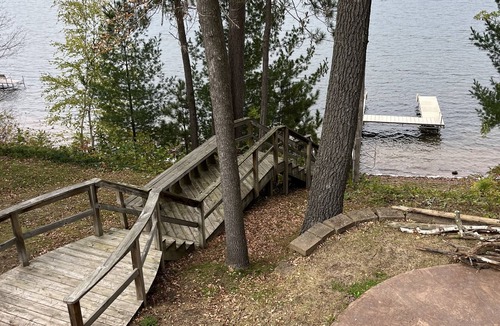 Webster House | Inviting 4BR/3Bath Home w/hot tub on crystal clear Devil's Lake in Webster, WI