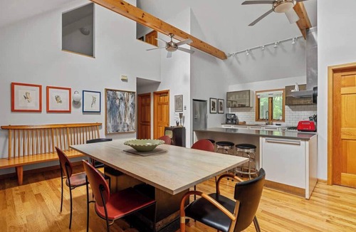 New Buffalo House | Juniper Presents Casa Azur: Artistic Home with Pool, Hot Tub & Walk to Beach