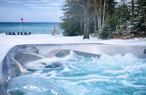 Cheboygan Cabin | Lake Huron Beachfront, Hot Tub, Kayaks, 10 minutes to Mackinaw City