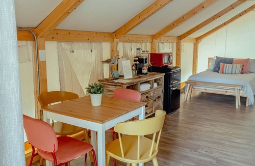 Bastrop House | Lakefront Glamping Safari Tent #9: The Bluebonnet