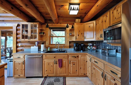 Solon Springs Cabin | Lakefront Log Cabin located directly on UTV and snowmobile trails!