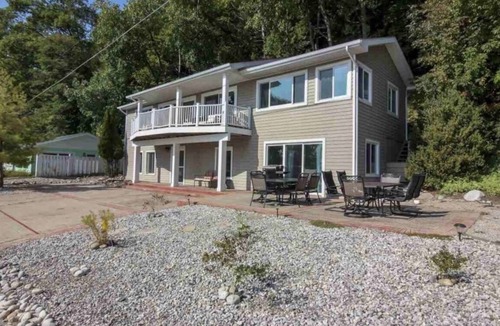 Lake Township House | Lakeside family paradise 140ft private Crystal Lake Frontage