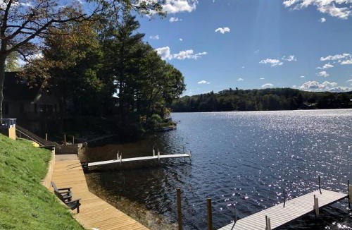 Newaygo House | Lakeside Getaway with Dock, Firepit, Grill