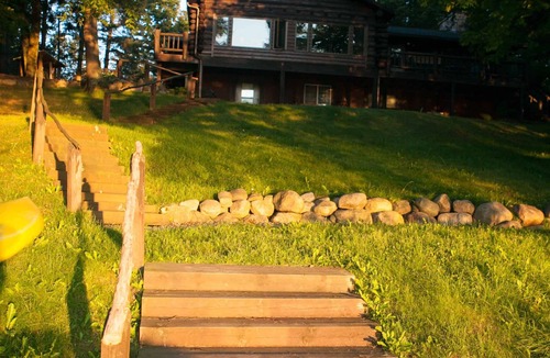 Winter Cabin | Log cabin on beautiful clear lake perfect for your family retreat.