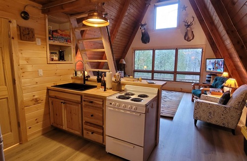 Luther Cabin | Luther Secluded Riverfront A-Frame