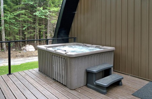 Forestport Ski Chalet | Luxury A- Frame near Old Forge with Hot Tub