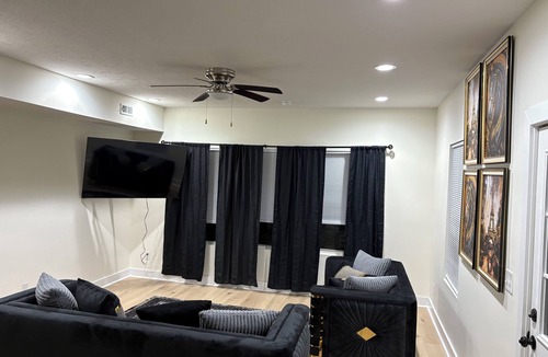 Mapleton/Fall Creek Condo | Luxury Gold & Black Retreat 2-bedroom condo