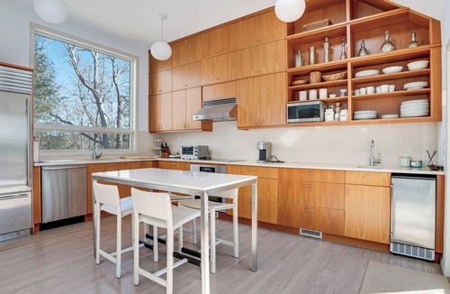 Northwest Harbor House | Modern East Hampton home with private heated pool, outdoor dining, perfect.