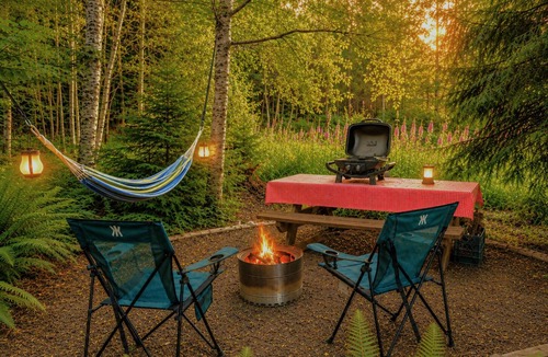 Sequim Cabin | Mountain Forest Cabin Near Olympic NP Wildlife EV Deck