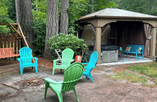 Packwood House | Mountain Frog Cabin - A.C./Sleeps 2/Hot Tub - 30 min. from Rainier/Skiing