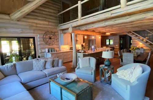 Boyne Falls Cabin | New Log Cabin on beautiful lake in Michigan in America's Summer Golf Capital!