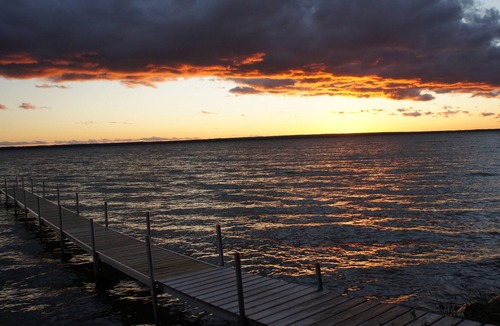 Onaway Cabin | New Private Lakefront Cottage on Black Lake