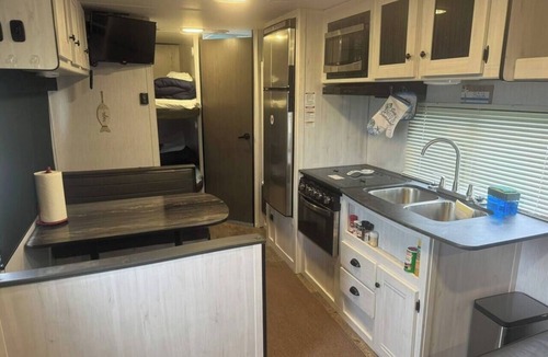 Holly Beach House | Nice RV with AC in charming Holly Beach steps from the beach