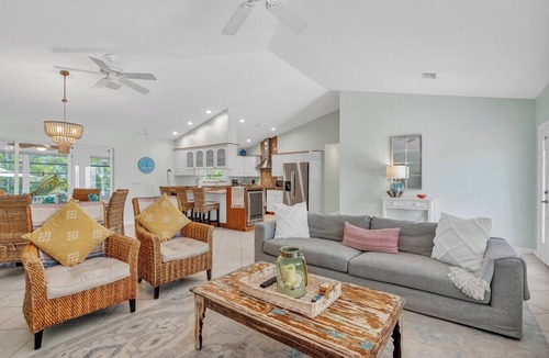 Coury House | P27 - Private Beach Access! Pool home with everything you need for an unforgettable vacation. 3 bedroom 2 baths with deep water dockage.