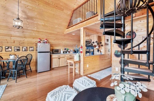 Paradise Estates Cabin | Perch - Waterfront A-Frame 2BR Cabin w/Stylish Design and Hot tub!