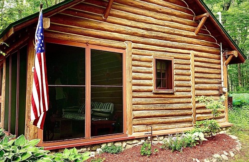 Harbor Springs Cabin | *Postcard*Adorable “Bliss” Log Cabin, Panoramic Lake Michigan and 6 Wooded Acres