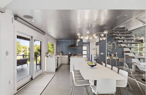Greenport West House | Pristine waterfront home with direct access to private bay and dock,.