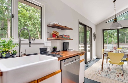 Clearwater Beach House | Private East Hampton Retreat with Serene Wooded Views