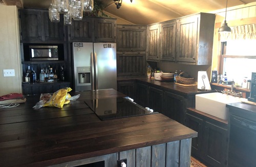 Hoyt Cabin | Private lakefront getaway with a sandy beach below the back deck!