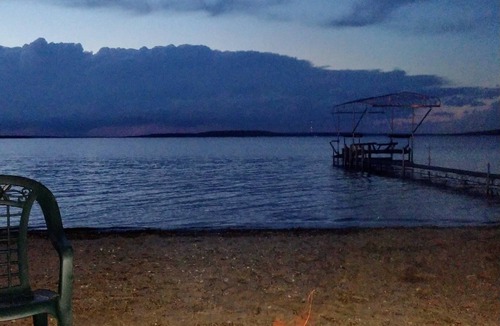 Spruce Cottage | Private sandy beach on Hubbard Lake South Shore
