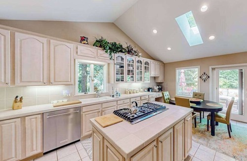Thompsonville House | Riverfront home with deck & fireplace - near Crystal Mountain & golf courses