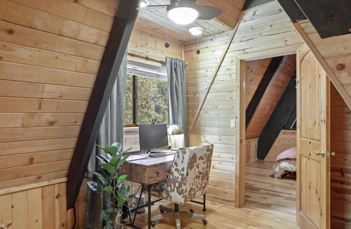Whispering Pines Cabin | Romantic Cozy A-Frame in Whispering Pines!