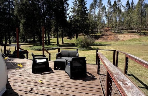 Leland RV Rental | Rustic-Chic Bell Tent with Forest Retreat Amenities Near Wolf Creek, Oregon