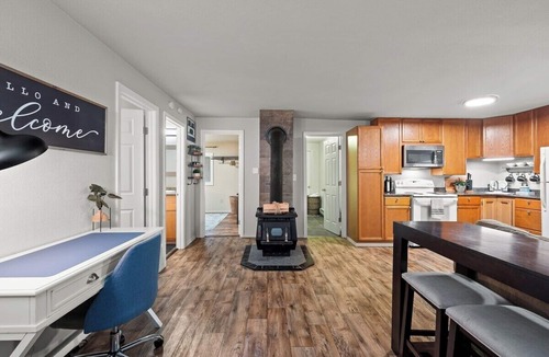 Littlerock House | Rustic, pet-friendly Olympia cottage on wooded acres with patio, fire pit, and modern comforts