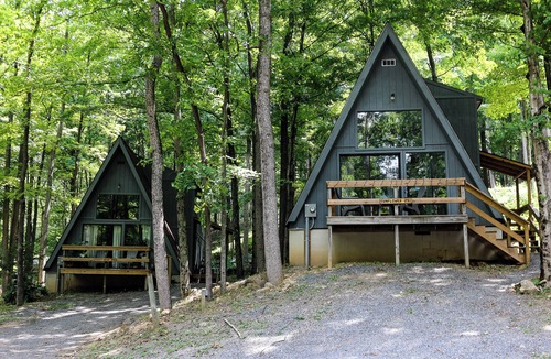 Berkeley Springs Cabin | Rustic, private A-frame chalet tucked in the woods - 4 miles to town!