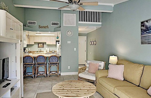 Villa Sabine Condo | Sand Dollar East #201 | Bay Views, Walk to Beach!