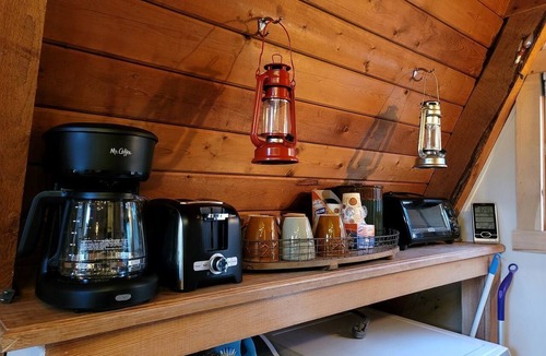 Luther Cabin | Secluded A-Frame Cabin with Private Riverfront on Little Manistee River near Tustin, Michigan