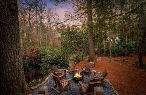 Cashiers Cabin | Secluded Riverfront Cabin with Hot Tub, Sauna & Private Trails near Cashiers, North Carolina