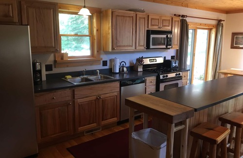 Cheboygan County Cabin | Sidell's Sturgeon River Log Cabin - Bonfire Pit, WiFi, Biking Trails, Rafting