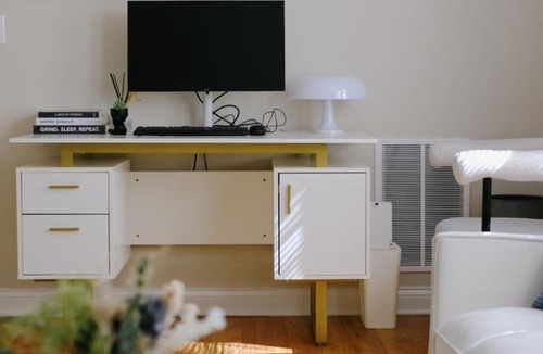 Irving Park East Apartment | Sleeps 7 Huge Projector Designated Workspace