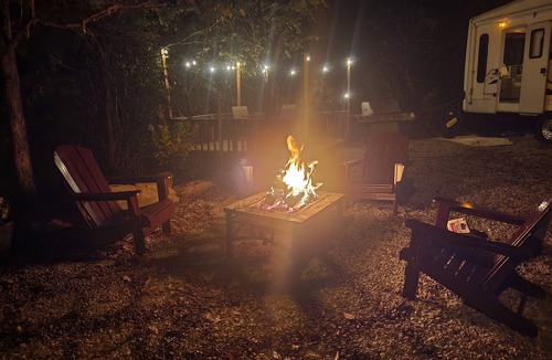 Jefferson County Apartment | Smokey Mountain hideaway camper with waterfall
